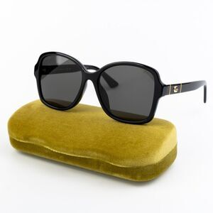 NEW Gucci GG0765SA 002 Black Grey Women Butterfly Sunglasses GG 0765SA